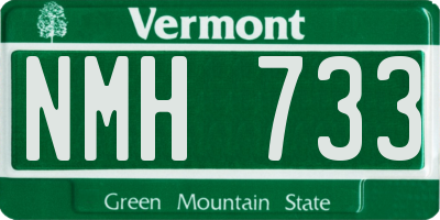 VT license plate NMH733
