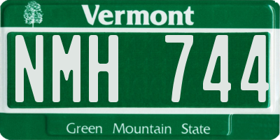 VT license plate NMH744