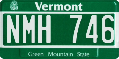 VT license plate NMH746