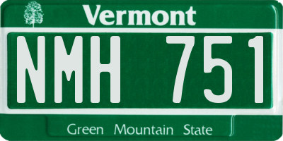 VT license plate NMH751