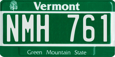 VT license plate NMH761
