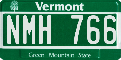 VT license plate NMH766