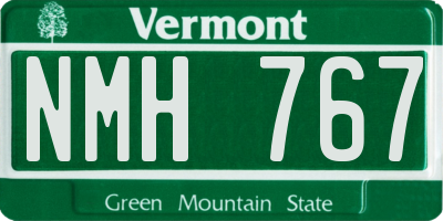 VT license plate NMH767