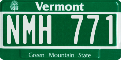 VT license plate NMH771