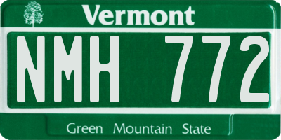 VT license plate NMH772