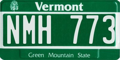 VT license plate NMH773
