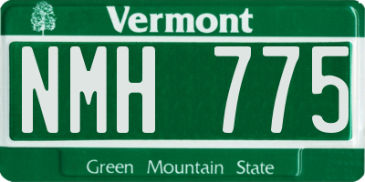 VT license plate NMH775
