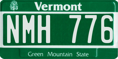 VT license plate NMH776
