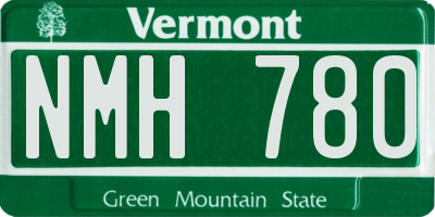 VT license plate NMH780