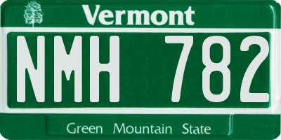 VT license plate NMH782