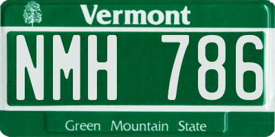 VT license plate NMH786
