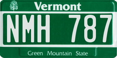 VT license plate NMH787