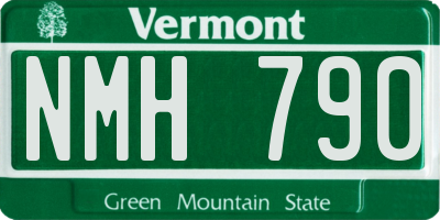 VT license plate NMH790