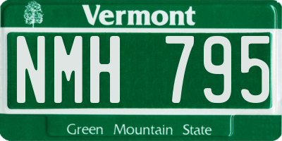VT license plate NMH795