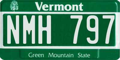 VT license plate NMH797