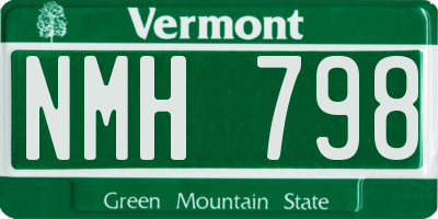 VT license plate NMH798