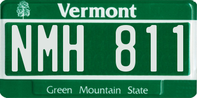 VT license plate NMH811