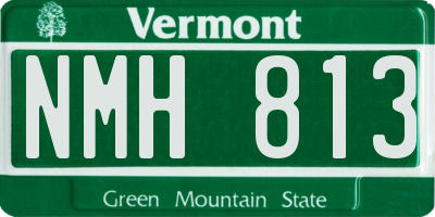 VT license plate NMH813