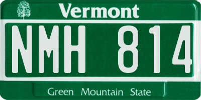 VT license plate NMH814