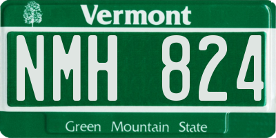 VT license plate NMH824