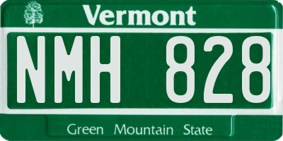 VT license plate NMH828