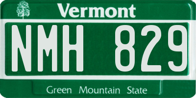 VT license plate NMH829