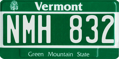 VT license plate NMH832