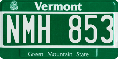 VT license plate NMH853