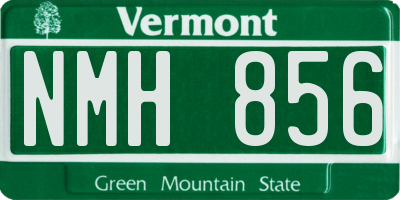 VT license plate NMH856