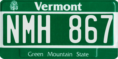 VT license plate NMH867