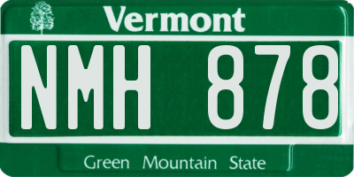 VT license plate NMH878