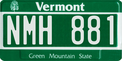 VT license plate NMH881