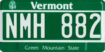 VT license plate NMH882