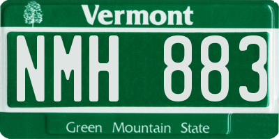 VT license plate NMH883