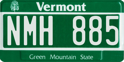 VT license plate NMH885
