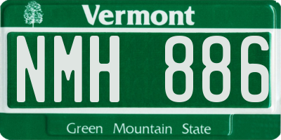 VT license plate NMH886