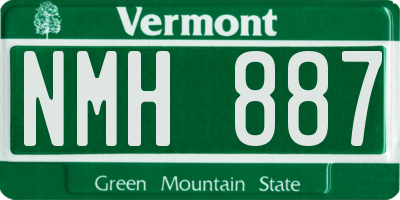 VT license plate NMH887