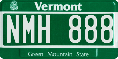 VT license plate NMH888