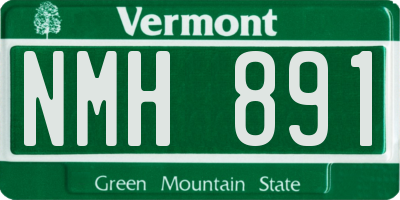 VT license plate NMH891
