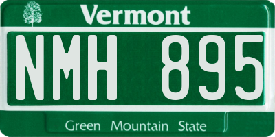 VT license plate NMH895