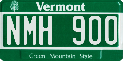 VT license plate NMH900