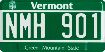 VT license plate NMH901