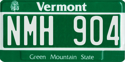 VT license plate NMH904