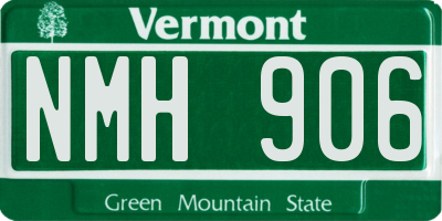 VT license plate NMH906