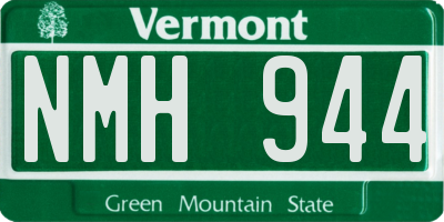 VT license plate NMH944