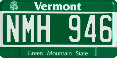 VT license plate NMH946