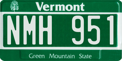 VT license plate NMH951