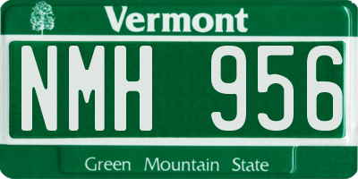 VT license plate NMH956