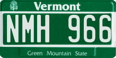 VT license plate NMH966
