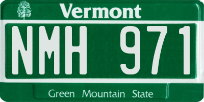 VT license plate NMH971